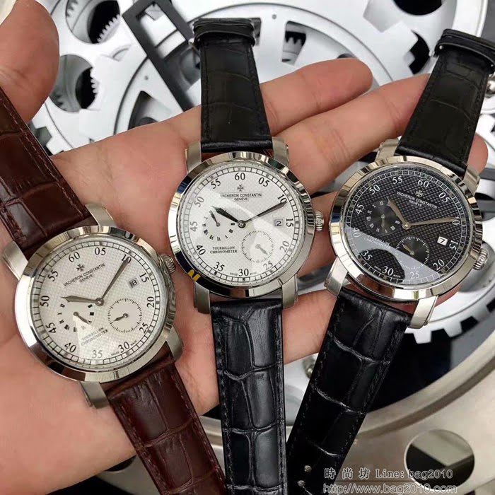 江詩丹頓 Vacheron Constantin 大氣爆款 頂級機械機芯 真牛皮錶帶 精品男士腕表  wssb4859